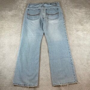 VTG Plugg Jeans Co Wide Leg Denim Mens 32x30 Light Wash Y2K Baggy Skater Retro